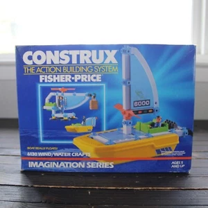 1985 Construx Fisher Price 6130 Wind/Water Crafts Yellow Boat Base Sealed - Picture 1 of 6