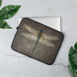 Dragonfly on Distressed Granite Laptop, Computer and MacBook Sleeve - Picture 1 of 4