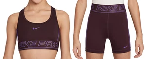 NEW Nike Girls' Pro Dri-FIT Sport 3” Shorts & Pro Swoosh Sports Bra Set Combo - Picture 1 of 9
