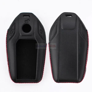 For BMW 7 Series Leather LCD Display Key Fob Remote Bag Car Key Cover Case Shell - Picture 1 of 12
