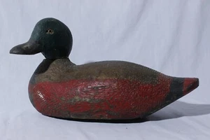 Vintage antiker Entenköder aus Holz Cape Charles, VA 13" - Bild 1 von 7