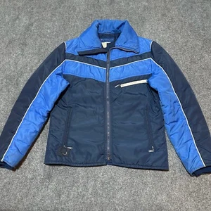 Obermeyer Jacket Mens Medium Blue Nylon Full Zip Collared Insulated Ski - Picture 1 of 12