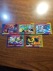 1993 Marvel Skybox " famous battles " 5 cards. - Picture 1 of 9