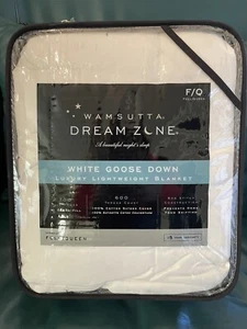 Wamsutta Dream Zone White Goose Down Full/Queen Luxury, Lightweight Blanket RARE
