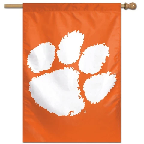 CLEMSON TIGERS PAW LOGO 28"X40" BANNER FLAG BRAND NEW WINCRAFT 🐯 Cover