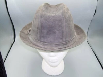 男式复古羊毛真皮麂皮绒帽子 — 第 1/4 张图片