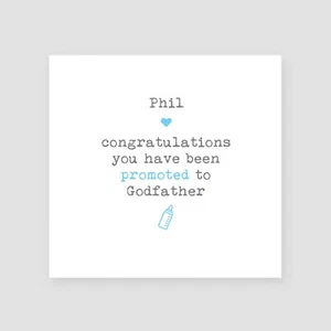 Personalised Godfather Promotion Card New Godfather Card from Godson Goddaughter - Picture 1 of 5