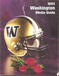 WASHINGTON HUSKIES 1993 FOOTBALL COLLEGE MEDIA GUIDE/COMPLETE WITH NO MARKINGS - Picture 1 of 1