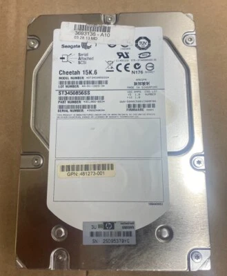OEM HP HPE 480939-001 Seagate 9CL066-883 450GB SAS 3.5" Hard Drive HDD 15K SAS - Image 1 of 3