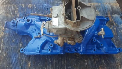 1963 Ford Fairlane Torino 2V intake manifold Autolite 2100 carburetor carb  - Image 1 of 4