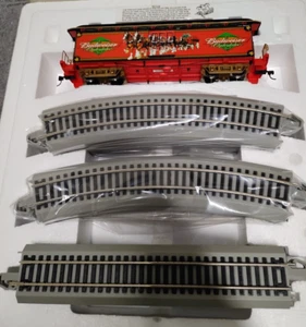 Vagón de tren Hawthorne Village Budweiser Clydesdales Railroad con 16 vías E-Z (02) - Imagen 1 de 12