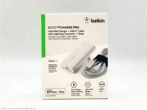 Belkin BoostCharge (30 W) GaN Phoenix Bundle câble tressé + sangle - Photo 1 sur 2
