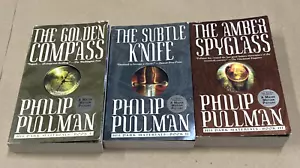 Philip Pullman His Dark Materials Trilogy PB Book Lot Compass Knife Spyglass - Picture 1 of 4
