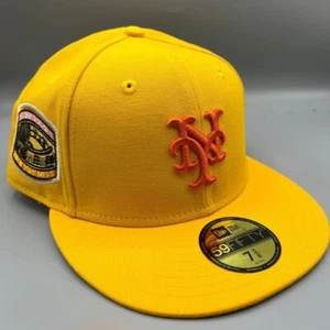 New York Mets Mütze Herren 7 5/8 gelb grau 59Fifty New Era Fitted Cap - Bild 1 von 8