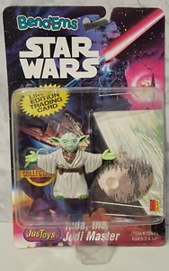 Star Wars BendEms Yoda 1993 Rare Square Bubble LE Topps Trading Card MOC - Bild 1 von 2