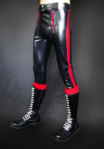 100% Pure Natural Latex Long Pants 0.4mm Rubber Handsome Trousers Size S-XXL
