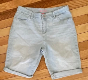 Childrens Place Shorts Youth Girls 16 Blue Denim Button - Picture 1 of 3