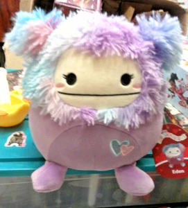 Squishmallows 2024 Valentine 8" Eden the Purple Teal Bigfoot Plush FREE SHIPPING - Picture 1 of 2