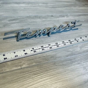 Pontiac Tempest Dash Emblem Vintage Script 1964 1965 # 4430620 TEMPEST Wagon - Picture 1 of 4