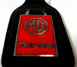 VINTAGE MG TURBO EMAILLIERTES LEDER AUTO SCHLÜSSELANHÄNGER - Bild 1 von 5