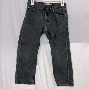 Levi’s Kids Jeans For Boy Denim Pants Belt Loop Zip Cloe Size 8 Black #0219 - Picture 1 of 6