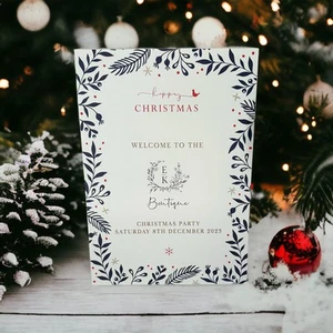Works Christmas Party Welcome Sign - Picture 1 of 4