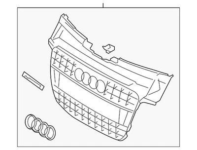 Подлинная центральная решетка для Audi 8T0-853-651-K-T94 - Изображение 1 из 2