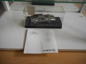 Solido Ferrari BB "Bijenkorf autosalon 1990" in Chrome on 1:43 in Box - Picture 1 of 3