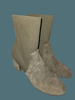 Botines Eileen Fisher Knolls elásticos de gamuza tejido para mujer 8,5 minimalista Foto 1 de 4