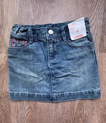 NUEVO CON ETIQUETAS GYMBOREE Falda Denim con Bordado Rosa Caliente NIÑAS Talla 4 Foto 1 de 2
