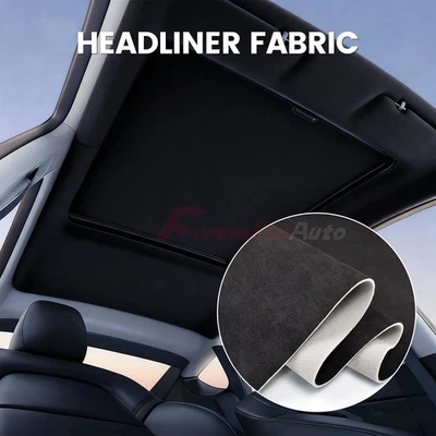 Forro de camurça tecido espuma apoiado para estofamento forro de teto de carro 72"x60" - Imagem 1 de 4