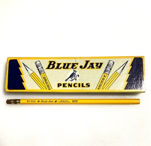 RAR Vintage NOS 8 Blue Jay Bleistifte ungespitzt Blackwell Wielandy Co. - OVP - Bild 1 von 7