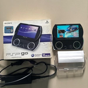 Sony PSP Go PSP-N1001 PlayStation Portable Go Black Rare Good Condition With Box - Picture 1 of 12