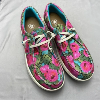 Ariat Cruiser Shoes Womens Size 7.5 Slip On Cactus Pink Floral 10044591 - Image 1 of 4