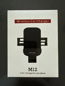 M12 Electro Magnetic Wireless Car Charger Fast Charge 2 In 1 USB 3.0 New 24 - Picture 1 of 5