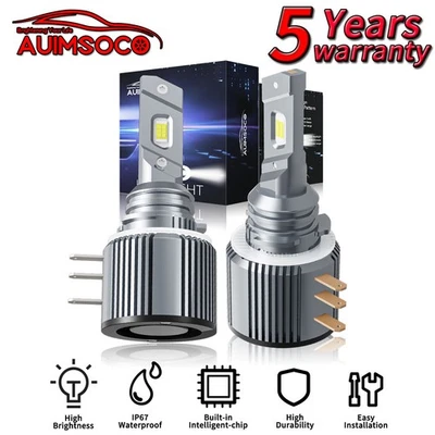 For Volkswagen e-Golf 2015-2018 LED Headlight High Beam Bulbs H15 Super Bright - Image 1 of 4