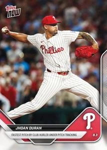Jhoan Duran Fastest Pitch Phillies 2025 MLB Topps NOW Card 514 Presale - Picture 1 of 2