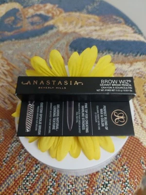 Anastasia Brow Wiz Skinny Brown Pencil Dark Brown Sample Size 0.03g/0.001oz NIB - Image 1 of 4