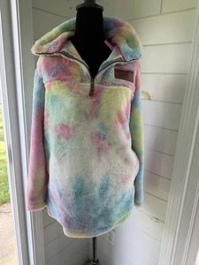 Southern Fried Chick Sherbet Faux Sherpa Pullover Women's size Medium - Picture 1 of 5