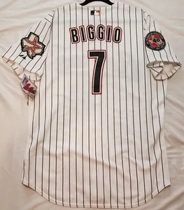 Authentic MAJESTIC SZ 54 3XL HOUSTON ASTROS PINSTRIPE CRAIG BIGGIO Jersey - Picture 1 of 8