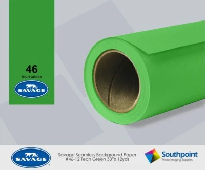 Savage Seamless Background Paper #46 Tech Green 53”x 12yds - Image 1 of 3