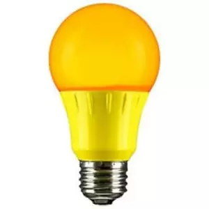 LED A Type Color Yellow 3W Light Bulb Medium E26 Base Sunlite 80144-SU - Picture 1 of 6