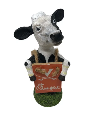Rare Virginia Cavaliers CHICK-FIL-A COW BOBBLEHEAD 5" Chickfila HTF Hoos UVA Cover
