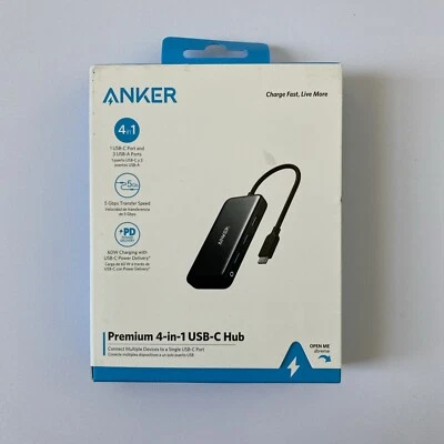 Anker - 4-in-1 Premium USB-C Hub, 5 Gbps Transfer Speed, 60W PD Charging - Gray - Image 1 of 4