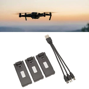 3pcs RC Aircraft Lithium Battery Kit Light Charging Cable Set For E88 E88Pro AU - Picture 1 of 12