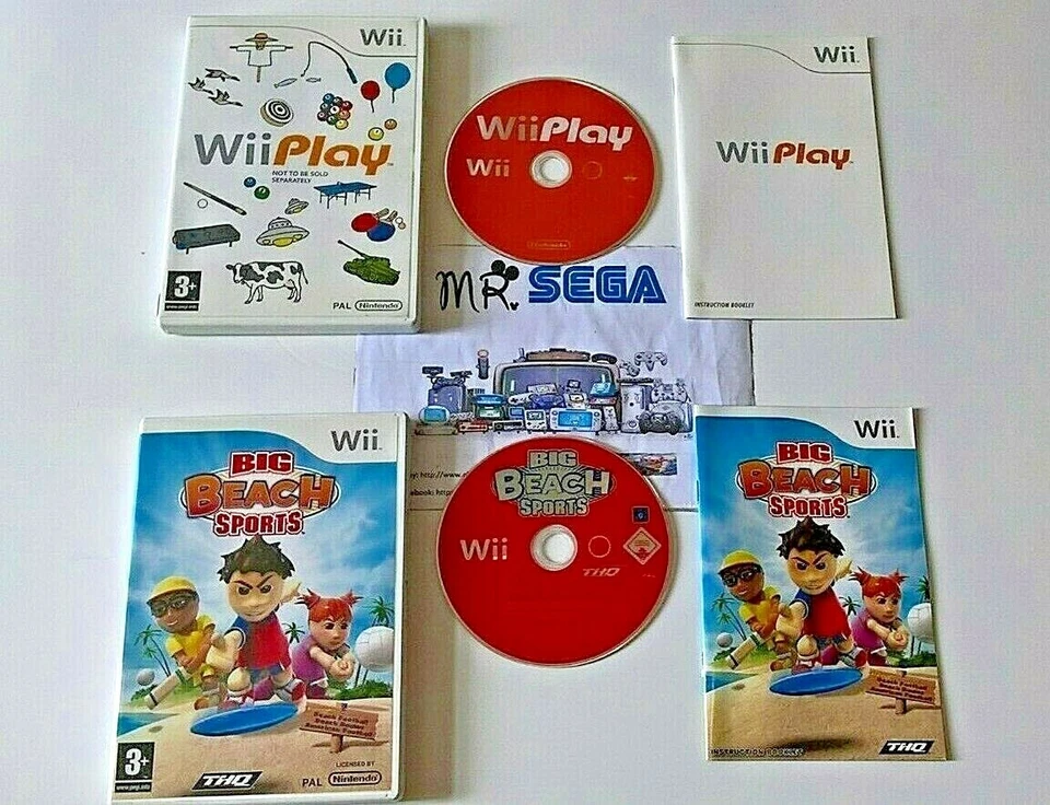 WII PLAY & BIG BEACH SPORTS for the NINTENDO WII 'RARE & HARD TO FIND' - Image 1 of 1