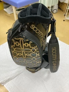 Scotty Cameron Scotty Dog Pattern Limited Staff bag/Covers set Black/Gold Used - Picture 1 of 8