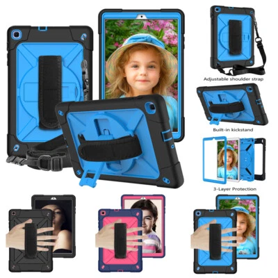For Samsung Galaxy Tab A 10.1"A7 10.4" Kids Shockproof Case Shoulder Strap Cover - Image 1 of 4
