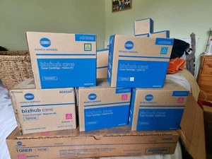 Genuine Konica Minolta TNP51 Toners Magenta Yellow Cyan Bizhub C3110 Vat Inc - Picture 1 of 24