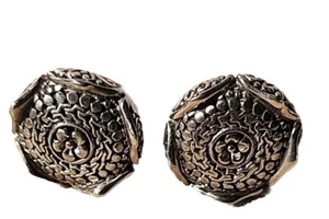 SARDA 925 FLOWER BLOOM EARRINGS STERLING SILVER - Picture 1 of 5